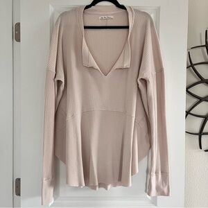 Free People We the Free Monterey Waffle Top